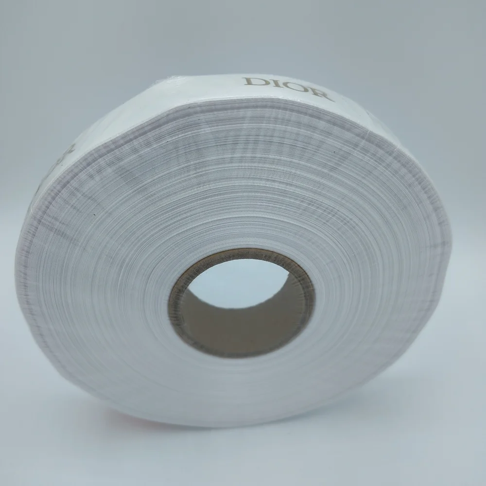 DIOR White Satin Ribbon Six (6) Yards Gold Logo Luxury Boutique Gifting DIY